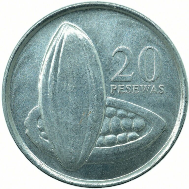 Read more about the article COIN / GHANA 2007 / 20 PESEWAS UNC MINT LUSTRE     #WT23698