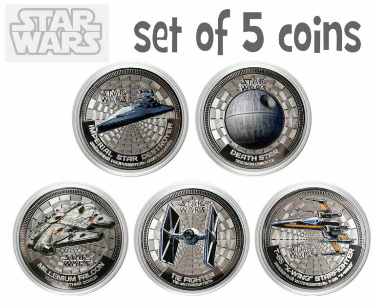 Read more about the article Set of 5 coins 25 rubles Spaceships. Star wars.  Death Star  Star Destroyer