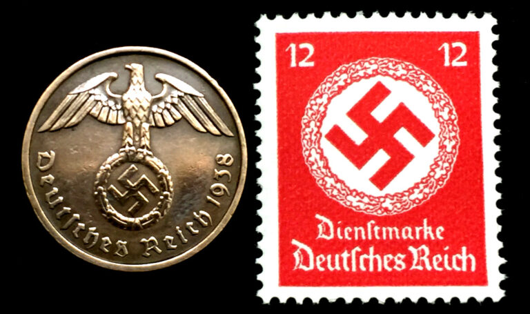 Read more about the article Old WWII German War Two Rp Coin and RAREST 12 pf Red Stamp World War 2 Artifacts