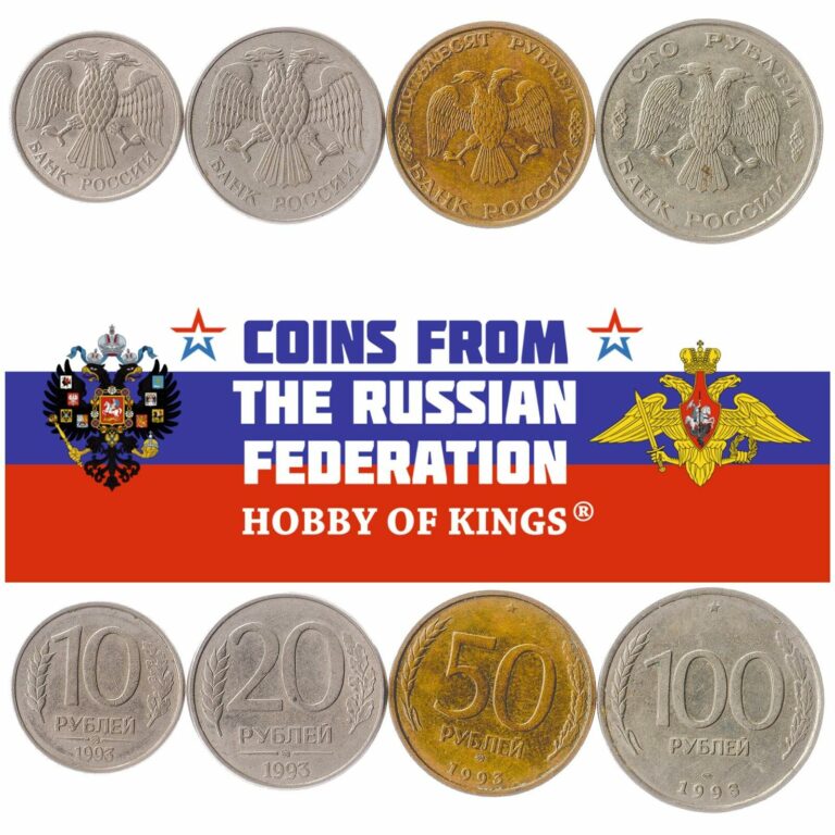 Read more about the article SET OF 4 COINS FROM RUSSIA. 10  20  50  100 RUBLES. 1993