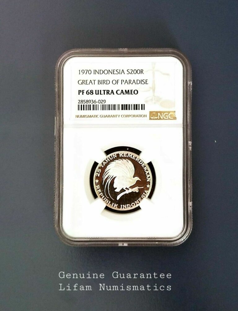 Read more about the article INDONESIA 1970 SILVER 200 RUPIAH NGC PF68 UC (buying house Edition)