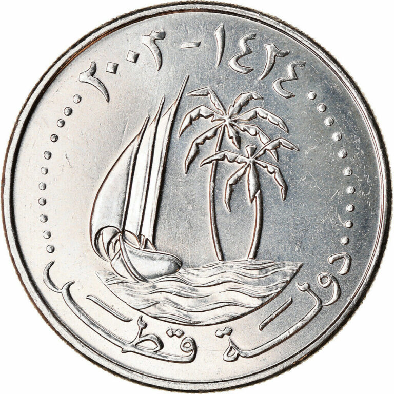 Read more about the article [#788387] Coin  Qatar  50 Dirhams  2003/AH1424  Paris  MS(63)  Cupro-nickel