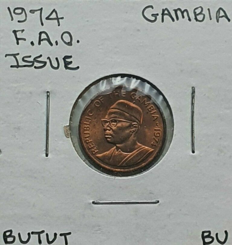 Read more about the article 1974 Gambia 1 Butut FAO issue coin Brilliant Uncirculated