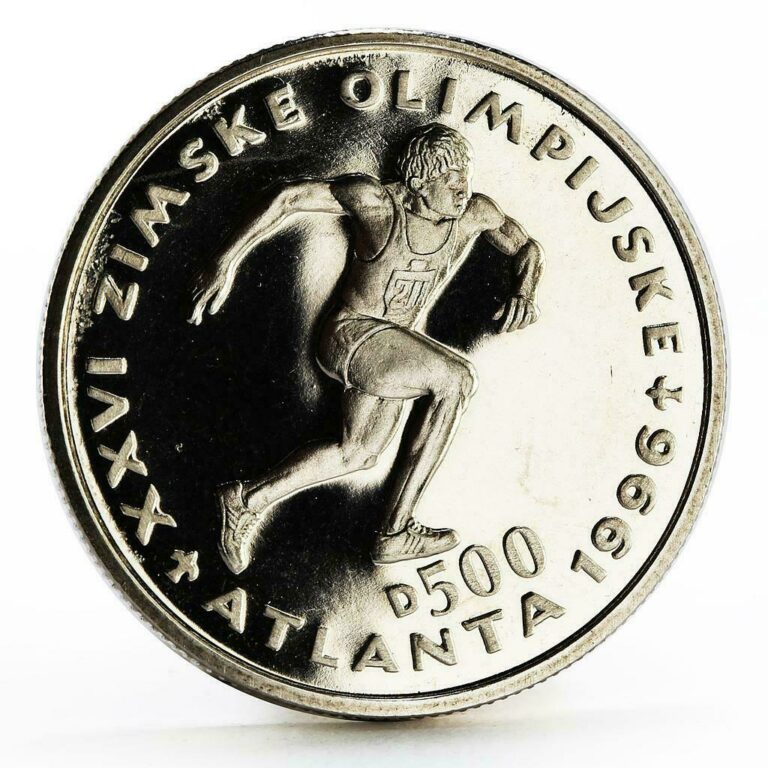 Read more about the article Bosnia and Herzegovina 500 dinara Atlanta Olympics Sprinter nickel coin 1996