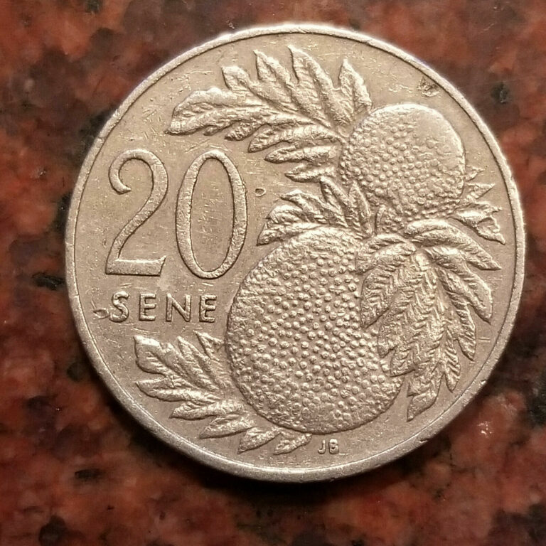 Read more about the article 1987 SAMOA 20 SENE COIN – #A7011