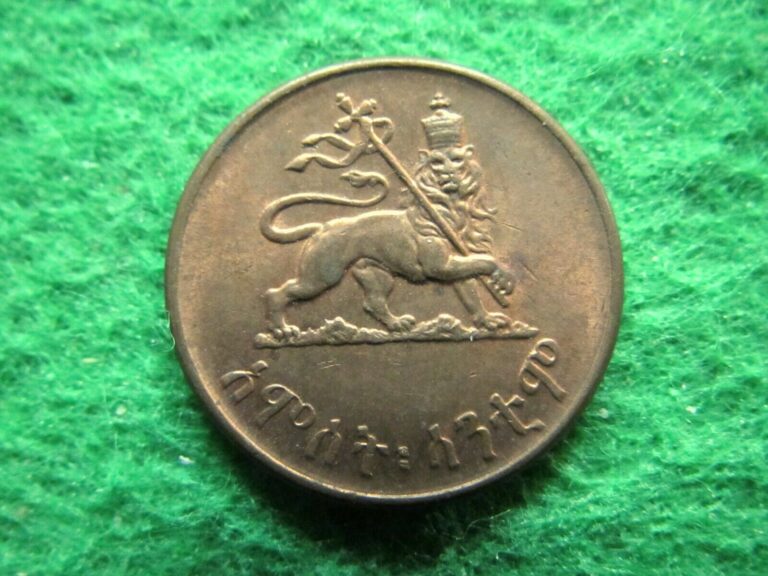 Read more about the article 1944 EE1936 Ethiopia 1 Cent – Red Uncirculated – “One Year” Type