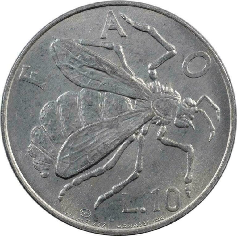 Read more about the article SAN MARINO – 10 LIRE – 1974 – UNC – FAO – HONEY BEE