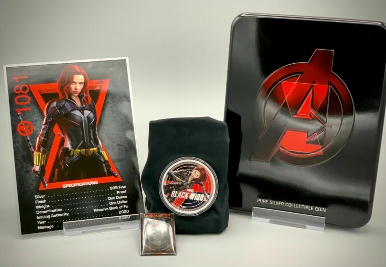 Read more about the article 2020 Fiji 1 oz Pure Silver Black Widow Colorized Proof Coin