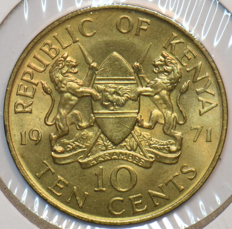 Read more about the article Kenya 1971 10 Cents Lion animal 195274 combine shipping