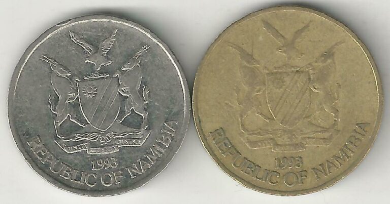 Read more about the article 2 DIFFERENT COINS from NAMIBIA – 10 CENTS and 1 DOLLAR (BOTH DATING 1993)