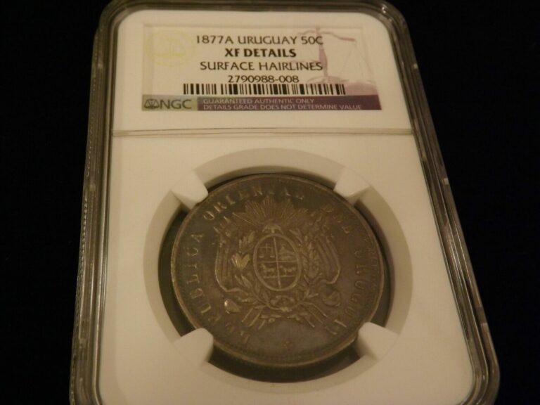 Read more about the article 1877-A     50C           Uruguay            NGC  XF