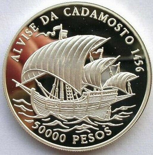 Read more about the article Guinea Bissau 1996 Alvise Cadamosto 50000 Pesos Silver Coin Proof