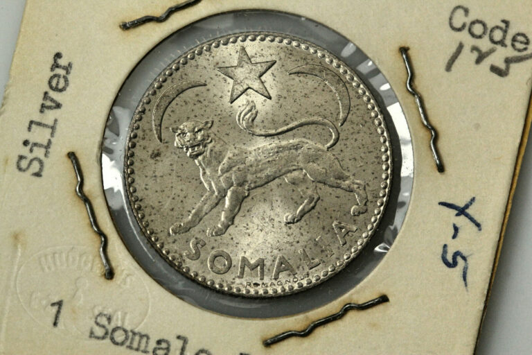 Read more about the article 1950 Somalia 1 Somalo Silver Coin Grades Mint State (NUM6526)