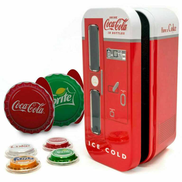 Read more about the article Fiji 2020 4 x 1$ COCA COLA Bottle Cap Vending Machine Set Shape Silver Coins