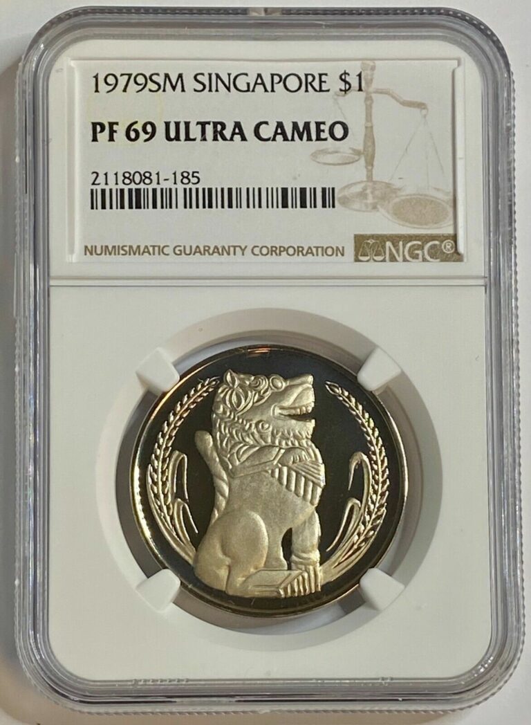 Read more about the article 1979 SM SINGAPORE $1 DOLLAR NGC PF 69 UC PROOF FINEST KNOWN WORLDWIDE