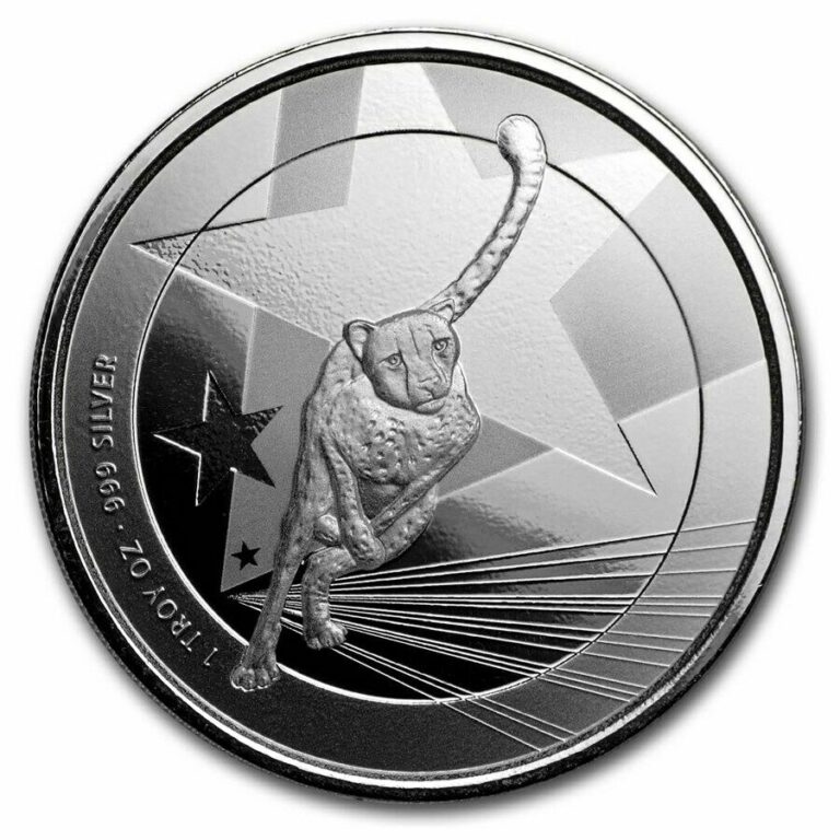 Read more about the article 2019 Cameroon Cheetah 1 Oz Silver 500 Francs CFA Coin – BU – In Capsule