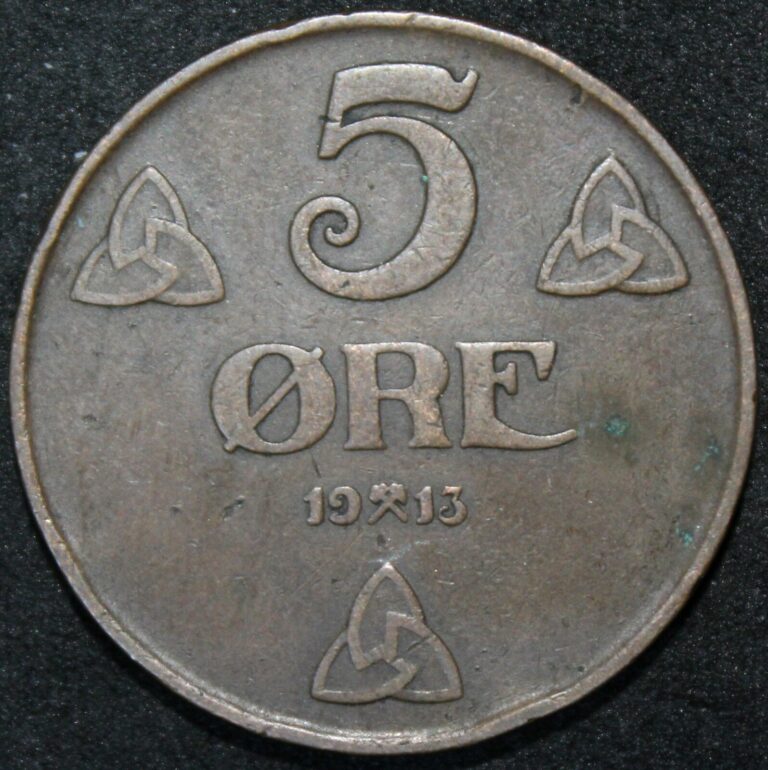 Read more about the article 1913 | Norway 5 Ore | Bronze | Coins | KM Coins