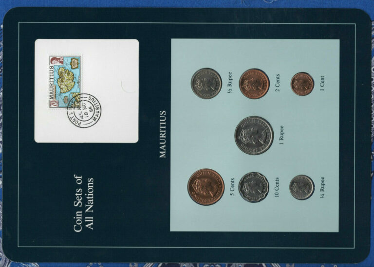 Read more about the article Coin Sets of All Nations Mauritius 1978 UNC 1/4 1/2 1 Rupee 10 5 2 1 Cents