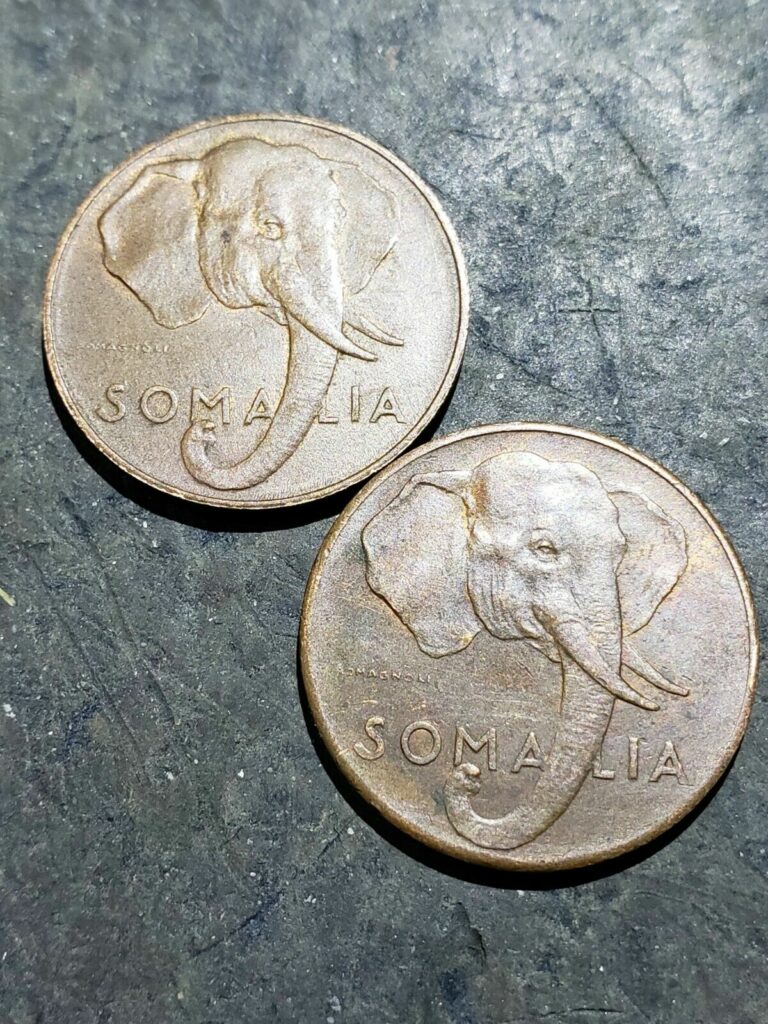 Read more about the article 2 Coin Lot 1950 SOMALIA 1 CENTESIMO ELEPHANT COINS #jan191