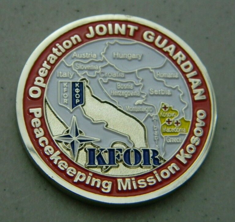 Read more about the article OPERATION JOINT GUARDIAN PEACEKEEPING MISSION KOSOVO MILITARY CHALLENGE COIN NEW