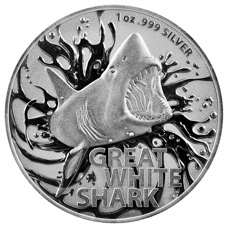 Read more about the article 2021 Australia’s Most Dangerous – Great White Shark 1 oz $1 Coin Gem BU