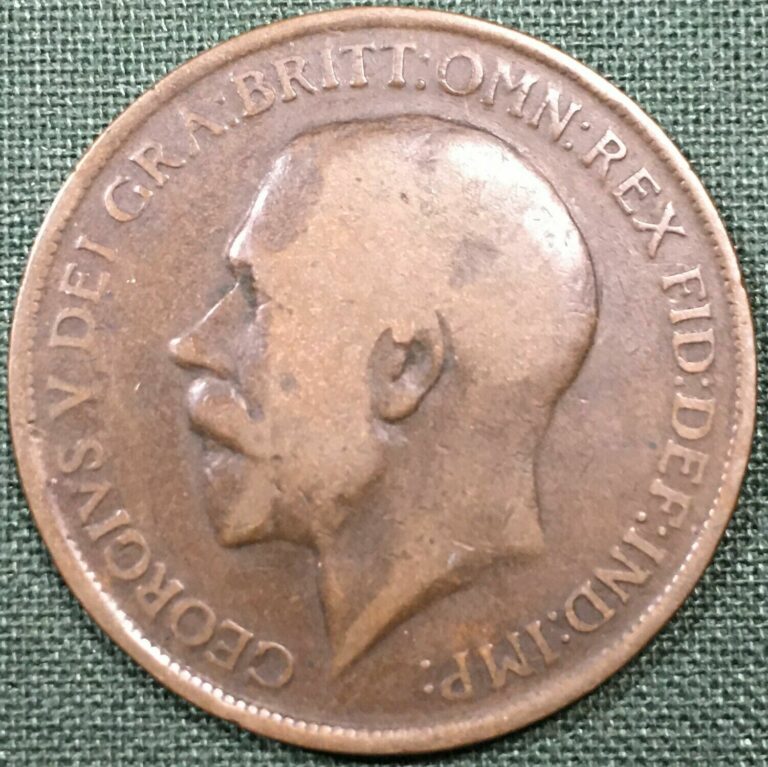 Read more about the article 1913 United Kingdom 1 Penny – George V – KM#810 – World Coin – 0116