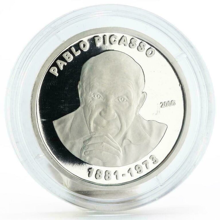 Read more about the article Ivory Coast 1000 francs Painter and Sculptor Pablo Picasso silver coin 2006