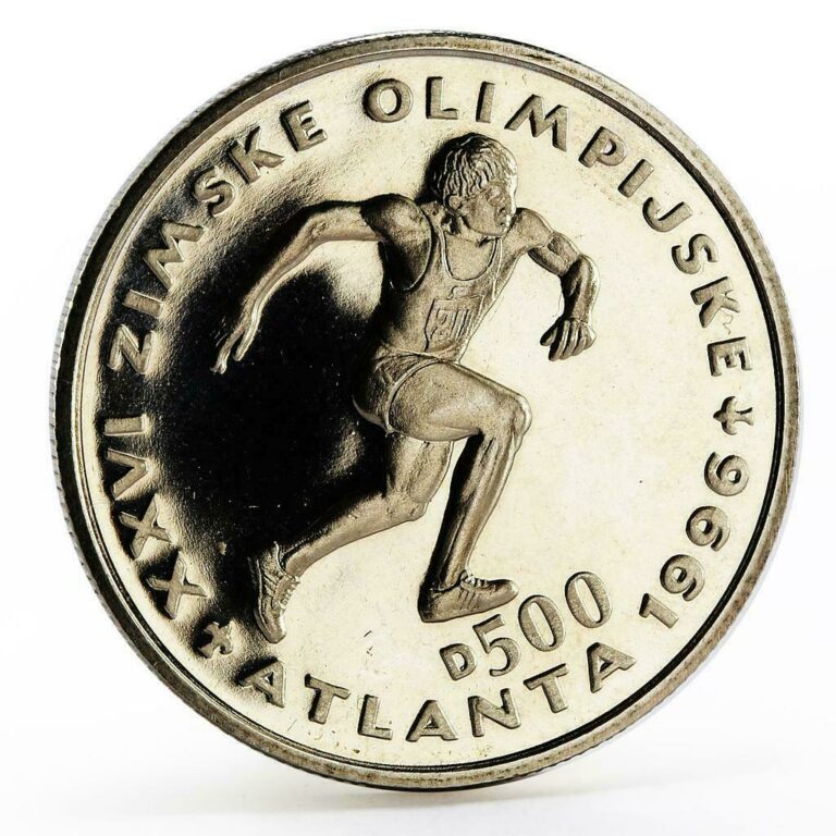 Read more about the article Bosnia and Herzegovina 500 dinara Atlanta Olympics Sprinter nickel coin 1996