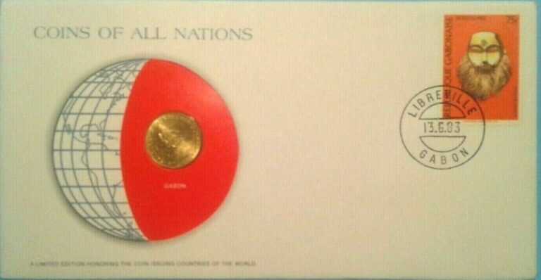 Read more about the article Gabon 5 Francs coin and 75 Francs stamp