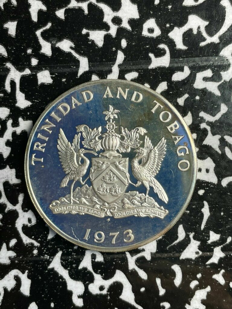 Read more about the article 1973 Trinidad and Tobago $10 Lot#X6458 Large Silver Coin! Proof