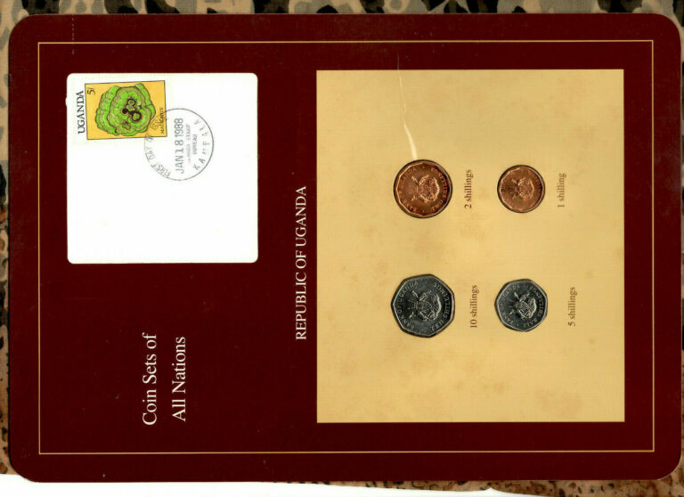 Read more about the article Coin Sets of All Nations Uganda 4 coins all 1987 10  5  2  1 Shillings