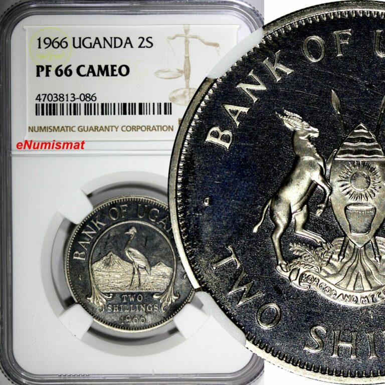 Read more about the article Uganda PROOF 1966 2 Shillings NGC PF66 CAMEO 1 YEAR TYPE TOP GRADED KM# 6