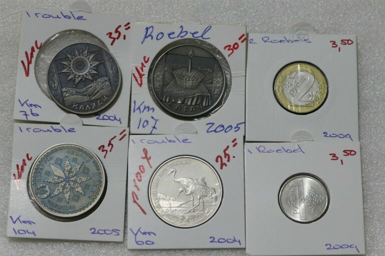 Read more about the article BELARUS – 6 COINS WITH 4 SCARCE ROUBLES B38 J28