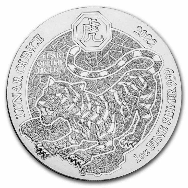 Read more about the article 2022 Rwanda 1 oz Silver Lunar Year of the Tiger BU – SKU#243046