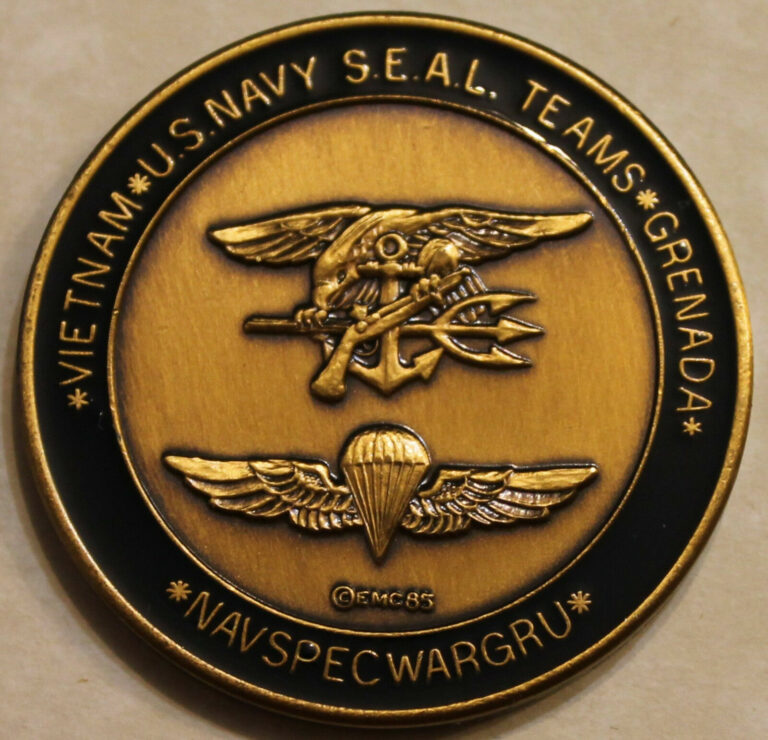 Read more about the article NAVSPECWARGRU SEAL Teams Grenada 1985 Navy Challenge Coin / UDTs BUDs SERE  CLR