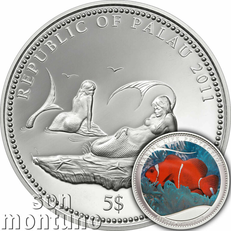 Read more about the article 2011 Palau $5 ANEMONEFISH Marine Life Protection Silver Fish Coin NEMO CLOWNFISH