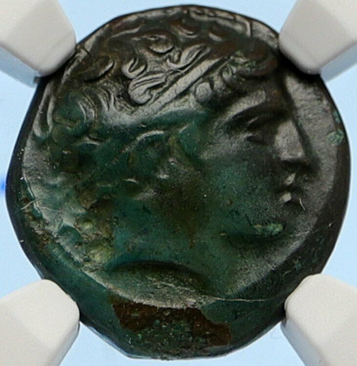 Read more about the article MACEDONIA of Philip II Ancient OLD Greek Coin Apollo OLYMPIC Horse NGC i95634