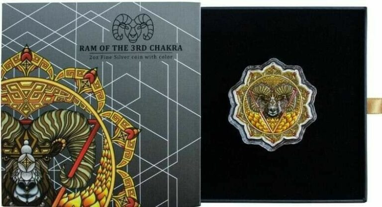 Read more about the article 2022 Ram of the 3rd Chakra Phil Lewis 2oz Colorized Silver Solomon Islands Coin