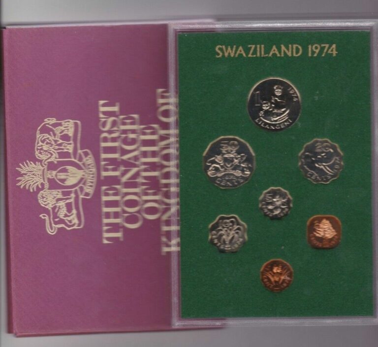 Read more about the article CASED 1974 SWAZILAND PROOF SET 7 COINS IN MINT CONDITION