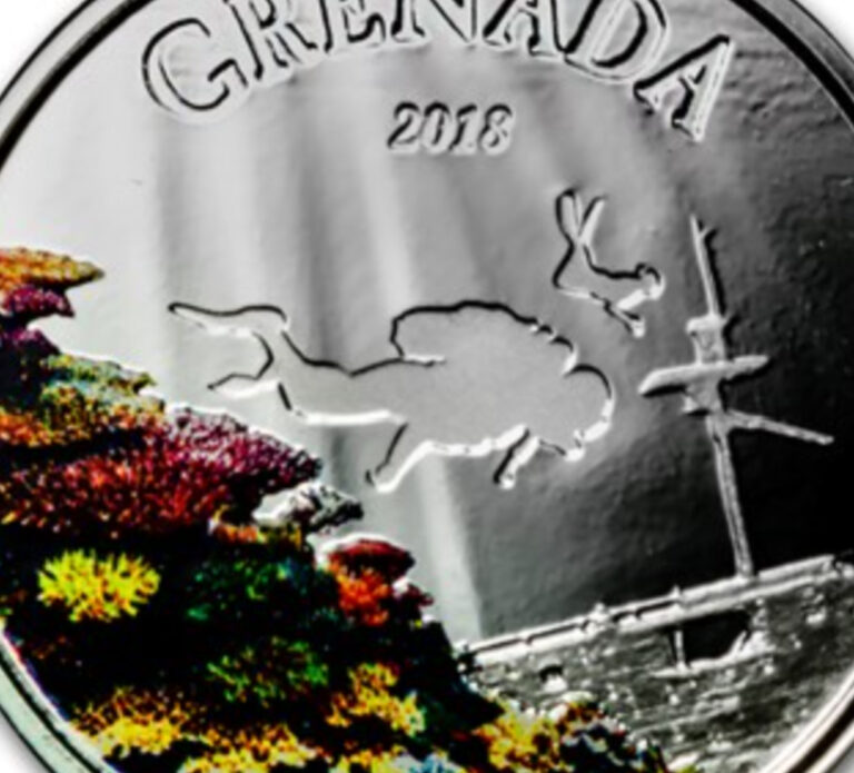 Read more about the article 2018 EC8 Grenada Diving Colorized Proof -Scottsdale Mint