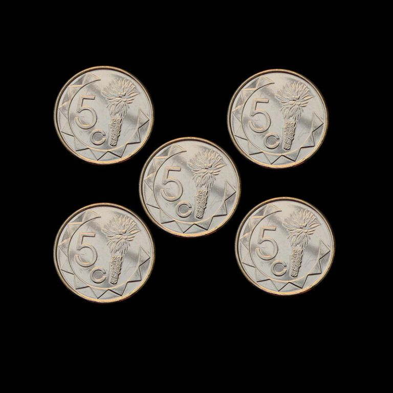 Read more about the article Namibia Lot 5 Coins  5 Cents * 5  2015  KM#NEW  UNC