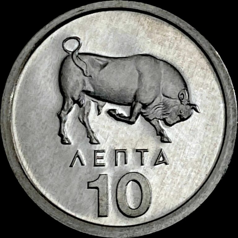 Read more about the article GREECE. 1978  10 Lepta – Raging Bull  Proof  Rare