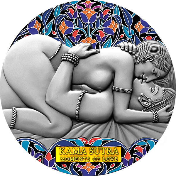 Read more about the article Kama Sutra III Moments of Love 3 oz Antique finish Silver Coin CFA Cameroon 2021