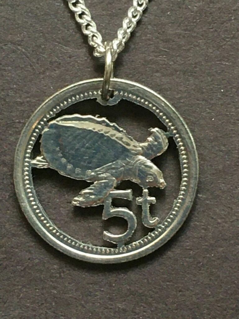 Read more about the article Turtle Cut Coin Pendant Papua New Guinea