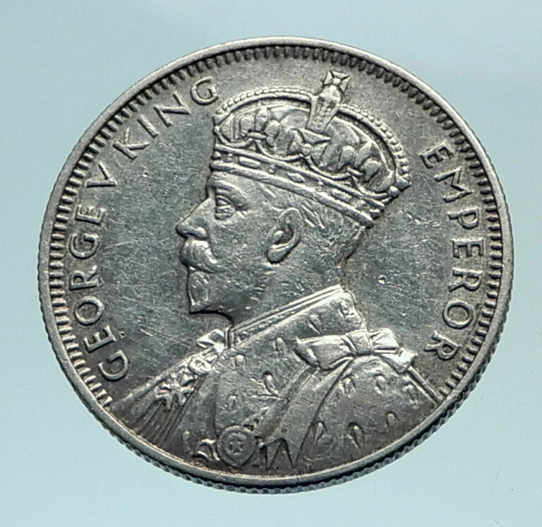 Read more about the article 1936 MAURITIUS British King George V Genuine Silver Quarter Rupee Coin i79456