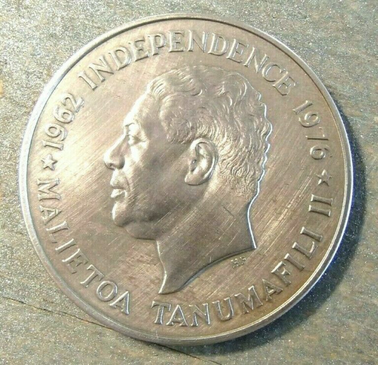 Read more about the article 1976 WESTERN SAMOA ONE DOLLAR U.S. BICENTENNIAL COIN KM-20