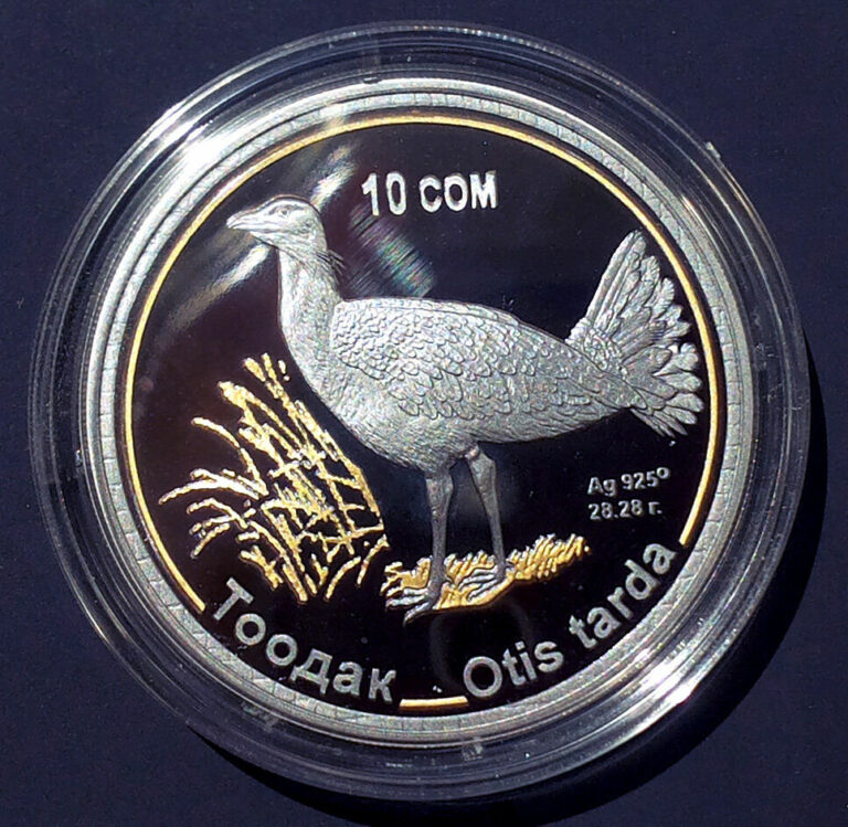 Read more about the article KYRGYZSTAN: 2015 silver color coin 10 Som DROFA TOODAK ANIMAL FAUNA PROOF
