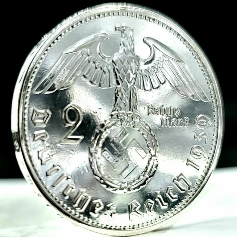 Read more about the article Nazi Germany 2 Mark *Beautiful* Genuine WW2 Third Reich 2 Reichsmark Silver Coin