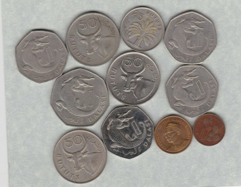 Read more about the article 11 GAMBIA COINS 1971 TO 1998 IN FINE OR BETTER CONDITION