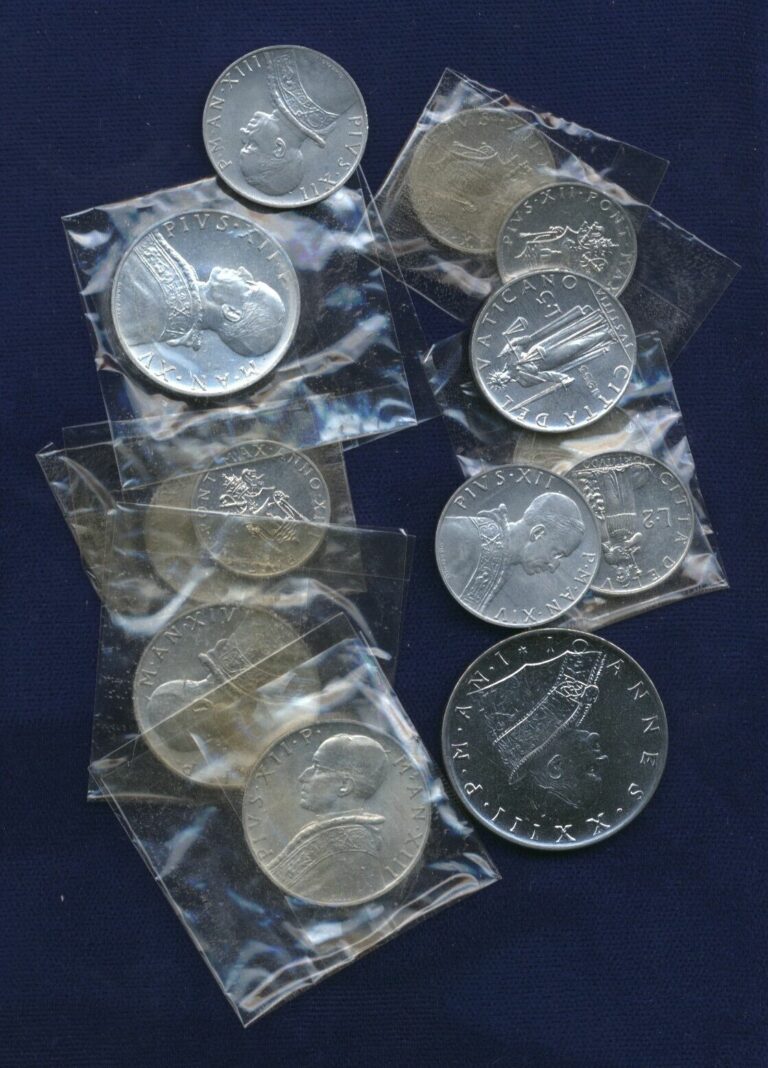 Read more about the article VATICAN CITY  MINOR COINS  GEM UNCIRCULATED  1  2  5  and10 LIRE  1951  1952  1953